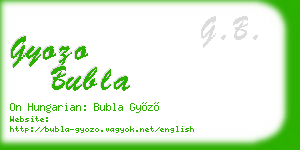 gyozo bubla business card